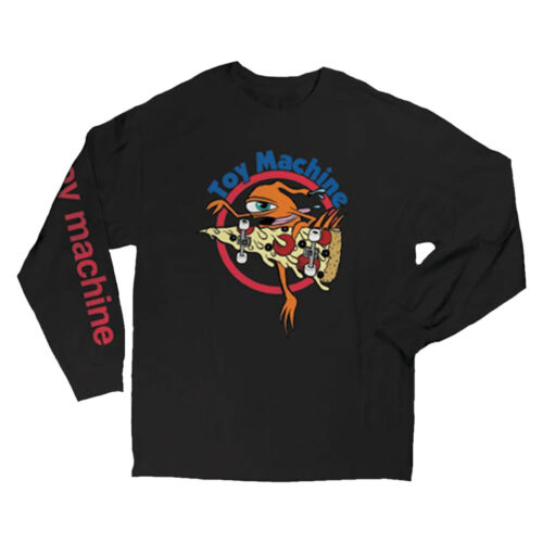 L/S TEE PIZZA SECT (BLACK)