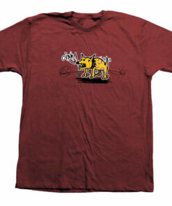 Tシャツ OINK! TEE (RED HEATHER)