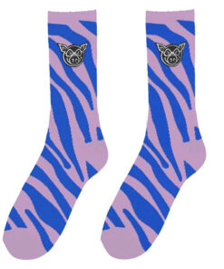 PIG ZEBRA SOCK (PURPLE)
